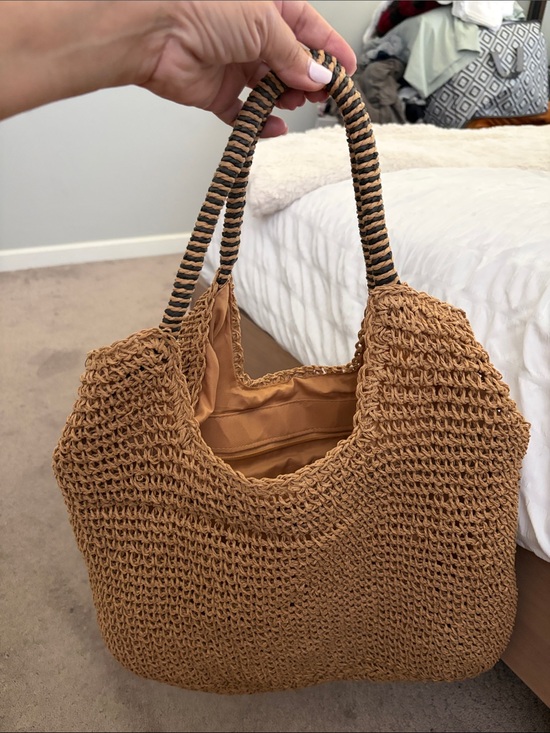 Handbags - New::: Woven Straw Tote Bag in Tan - Casual Beach & Everyday Carry